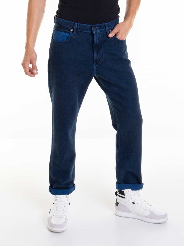 Jeans Con Logo Ricamato