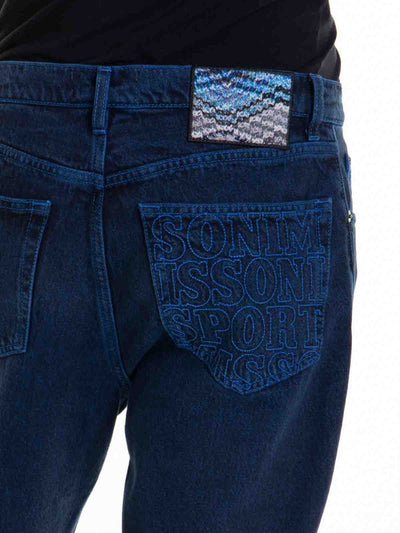 Jeans Con Logo Ricamato