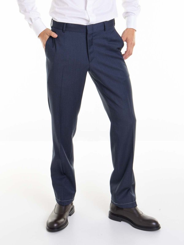 Pantaloni Con Tasca Posteriore Con Zip