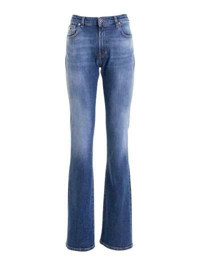 Jeans Slim Fit Con Fondo Svasato