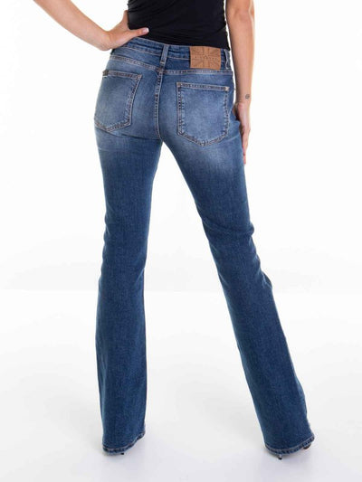 Jeans Slim Fit Con Fondo Svasato