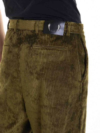 Pantaloni Larghi Con Zip Sul Retro E Logo