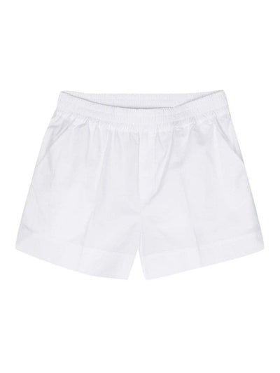 Shorts In Popeline Con Pieghe