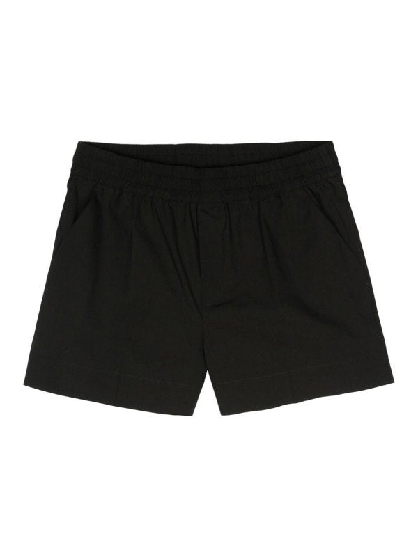 Shorts In Popeline Con Pieghe