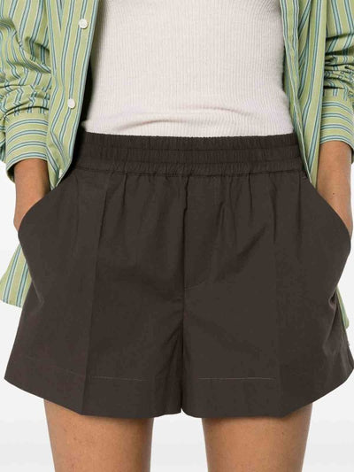 Shorts In Cotone Con Vita Elasticizzata