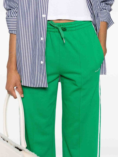 Pantaloni Dritti Con Logo Ricamato