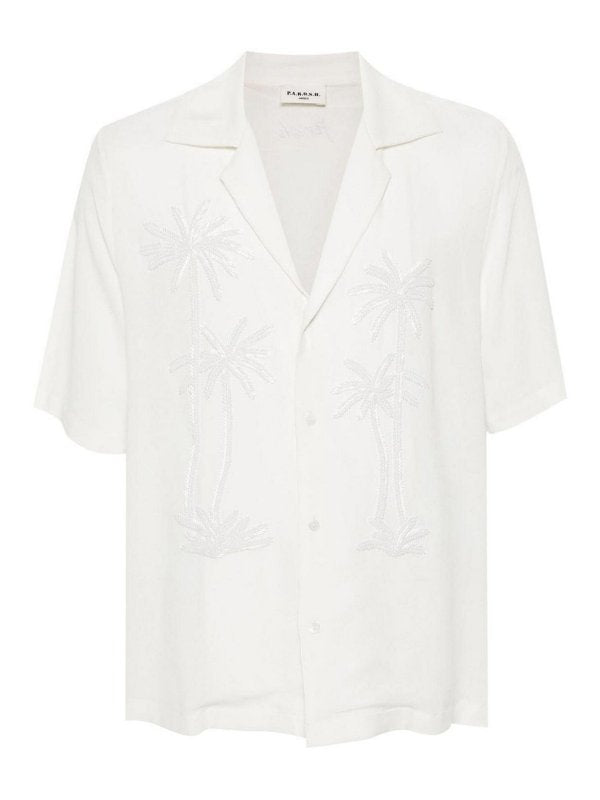 Camicia Decorata Con Palme