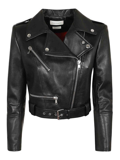 Giacca Biker In Pelle