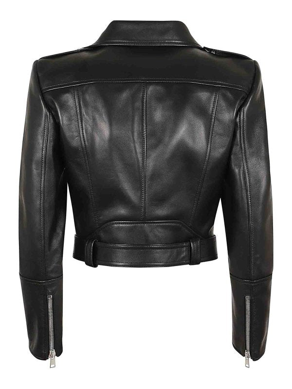 Giacca Biker In Pelle