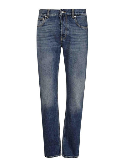 Jeans In Denim Di Cotone Blu