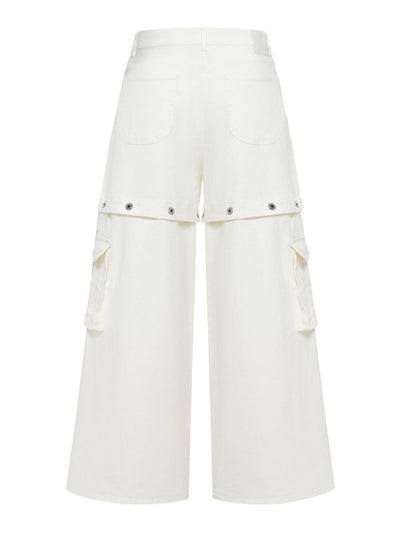 Jeans In Misto Cotone Bianco