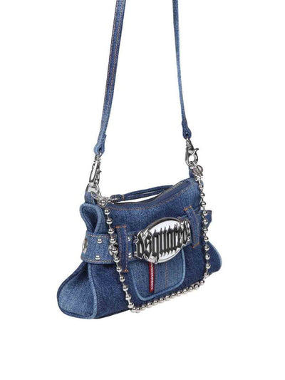 Borsa A Spalla In Denim