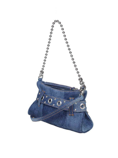 Borsa A Spalla In Denim