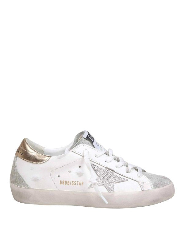 Sneakers Super Star In Pelle Con Cristalli