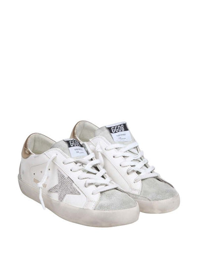 Sneakers Super Star In Pelle Con Cristalli