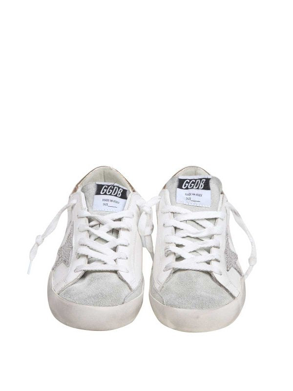 Sneakers Super Star In Pelle Con Cristalli