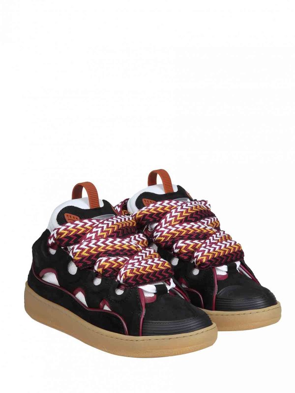 Sneakers Curb In Pelle E Camoscio