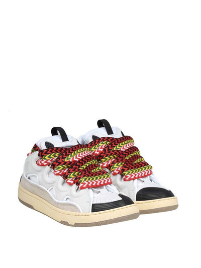 Curb Sneakers In Pelle E Camoscio