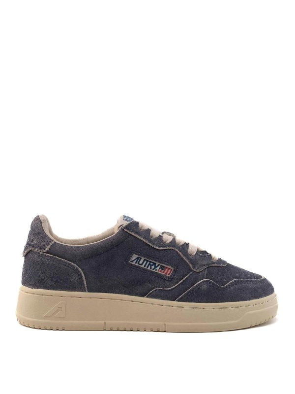 Sneakers Basse Medalist In Camoscio Blu Cina