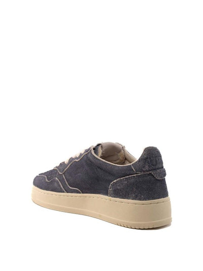 Sneakers Basse Medalist In Camoscio Blu Cina