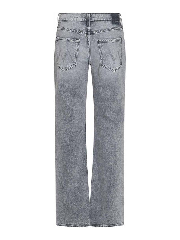 Jeans In Denim Di Cotone Grigio