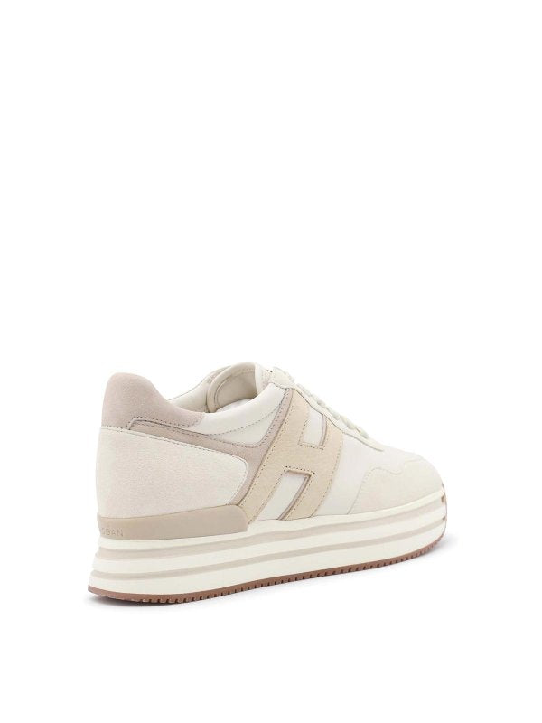 Sneakers In Pelle Bianca