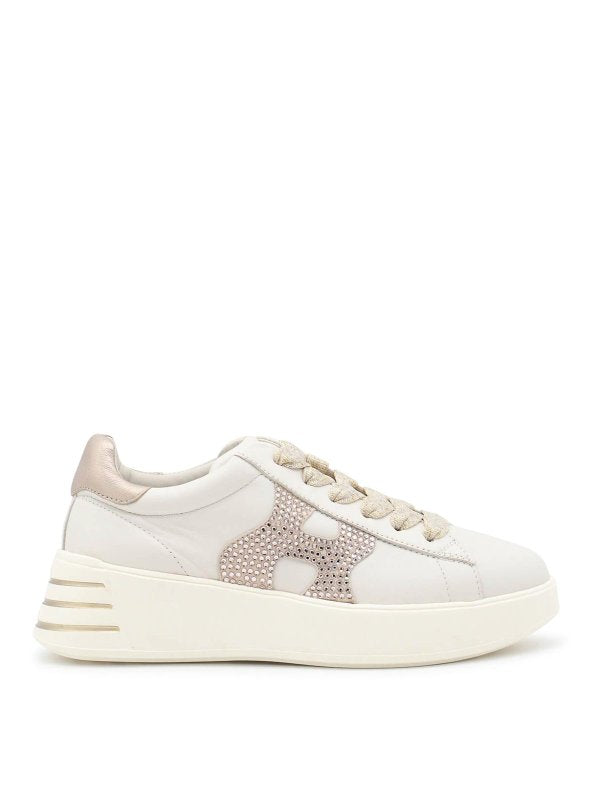 Sneakers In Pelle Bianca