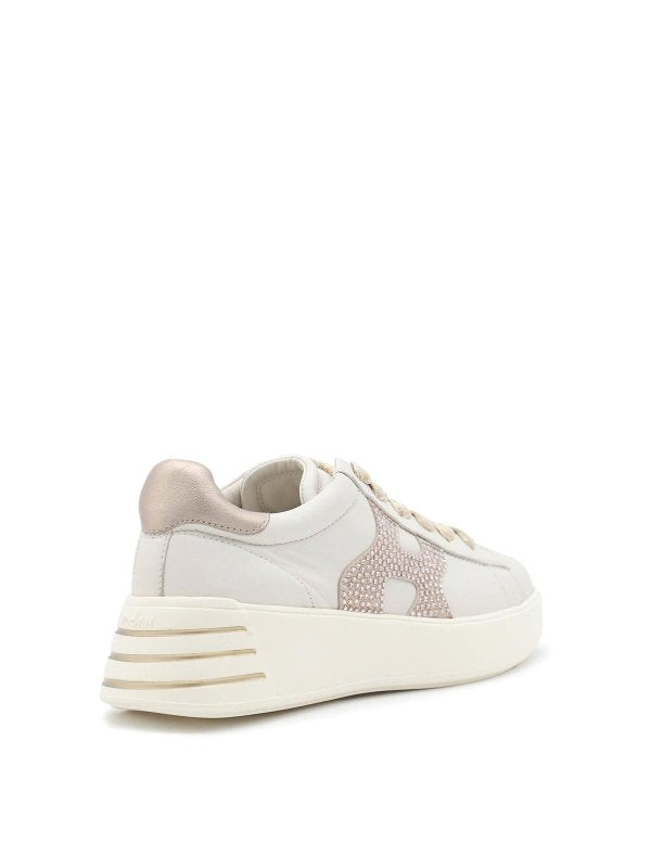 Sneakers In Pelle Bianca