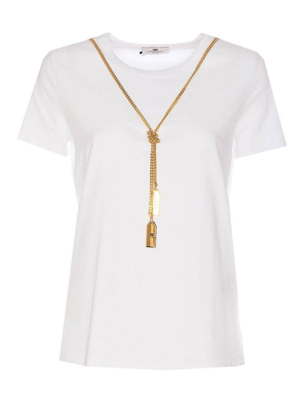 T-shirt In Jersey Con Collana