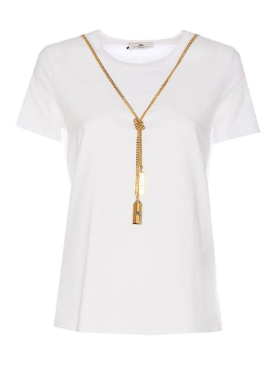 T-shirt In Jersey Con Collana