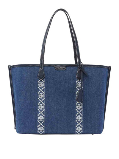 Borsa Shopping Perry In Denim A 3 Scomparti