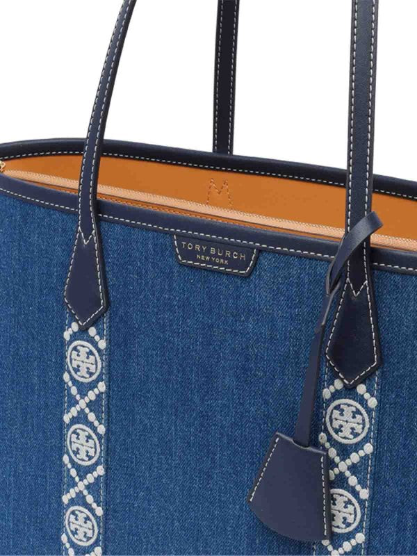 Borsa Shopping Perry In Denim A 3 Scomparti