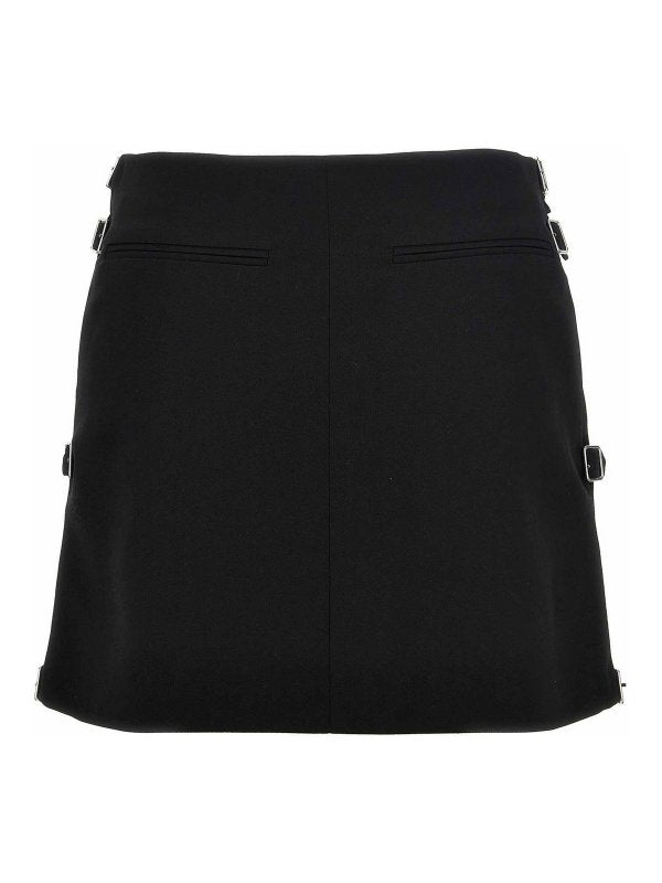 Multi Sangle Wool Mini Skirt