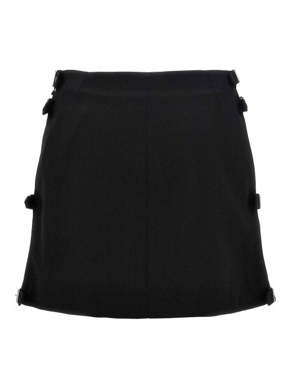 Multi Sangle Wool Mini Skirt