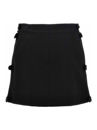 Multi Sangle Wool Mini Skirt