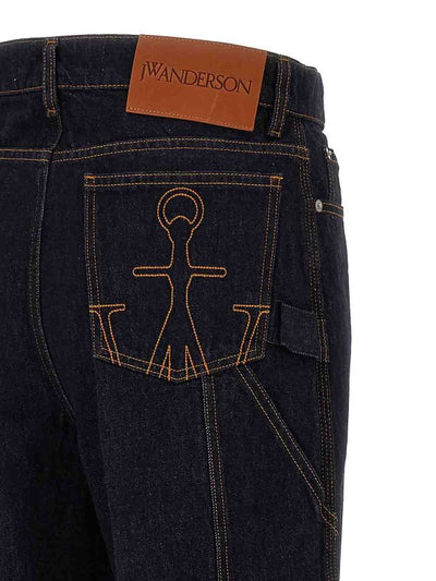 Jeans Da Lavoro Con Logo A Griglia