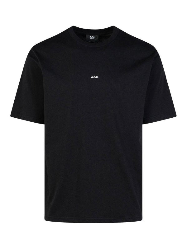 T-shirt Squadrata In Cotone Nero