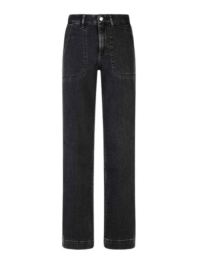 Jeans In Cotone Nero Mare