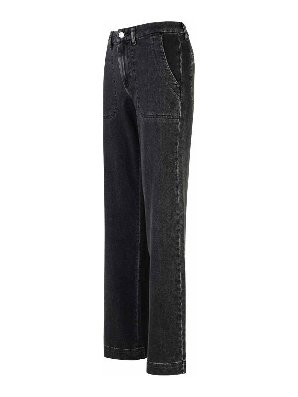 Jeans In Cotone Nero Mare