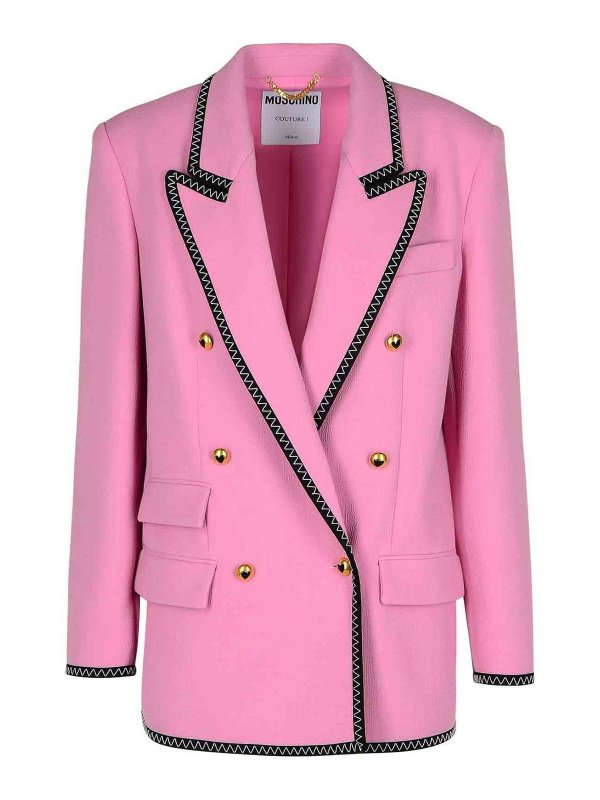 Blazer In Misto Viscosa Rosa