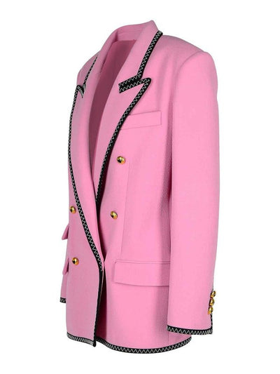 Blazer In Misto Viscosa Rosa