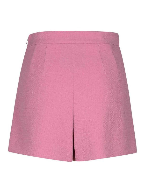 Shorts Rosa In Misto Lana Vergine