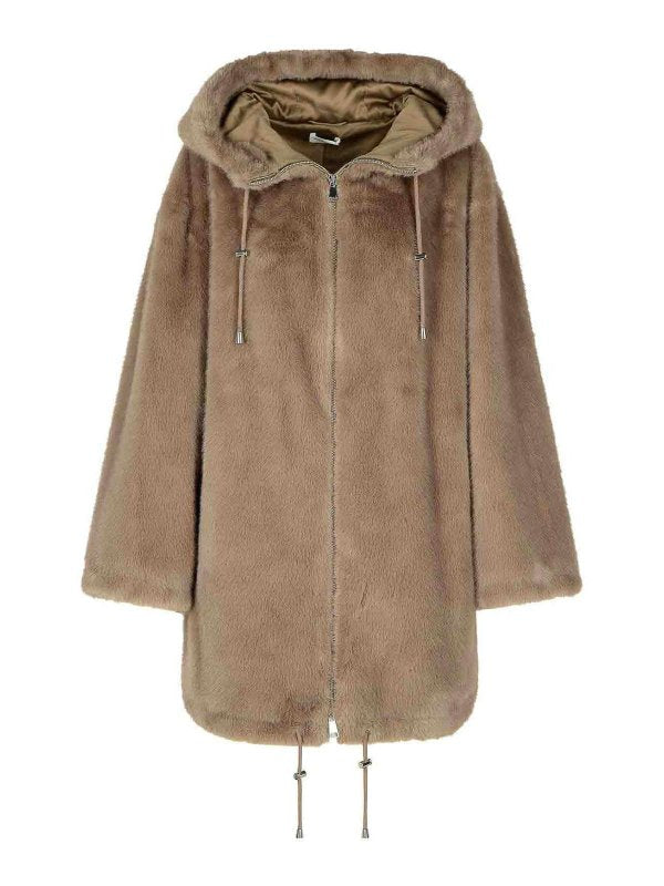 Parka In Poliestere Beige Pathos