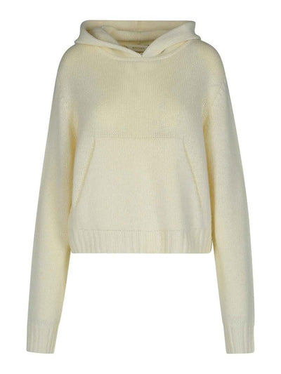 Maglione Curvo In Misto Lana Color Crema