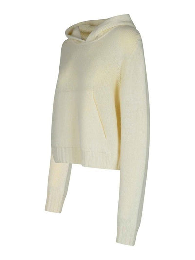 Maglione Curvo In Misto Lana Color Crema