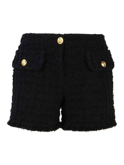 Shorts Neri In Misto Lana Vergine