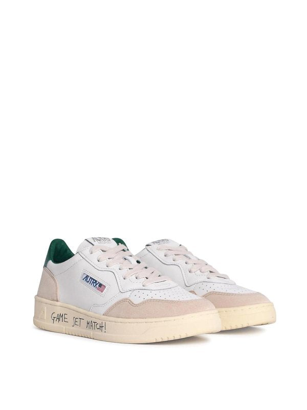 Sneaker Basse In Pelle Bianca Da Medaglia