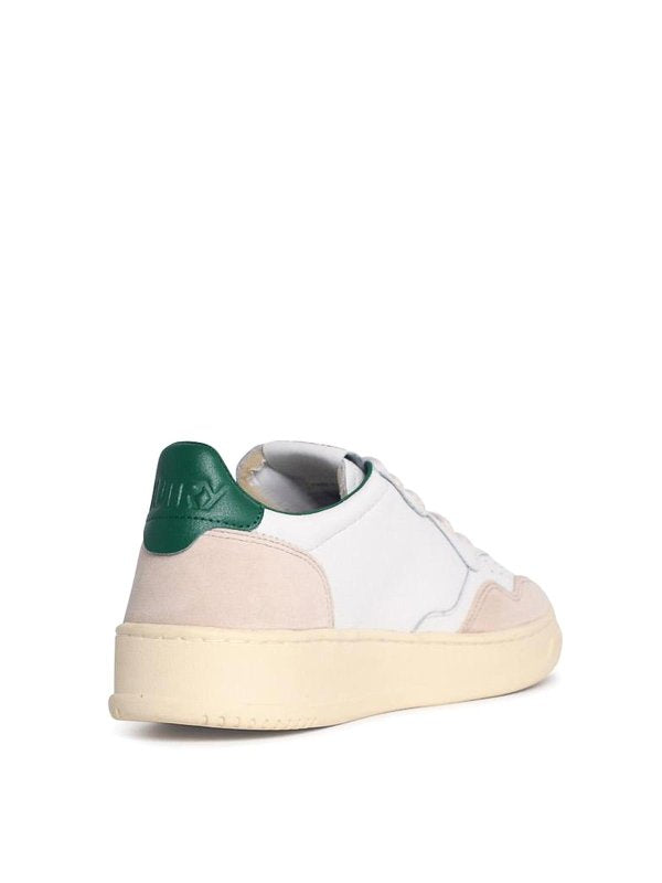 Sneaker Basse In Pelle Bianca Da Medaglia