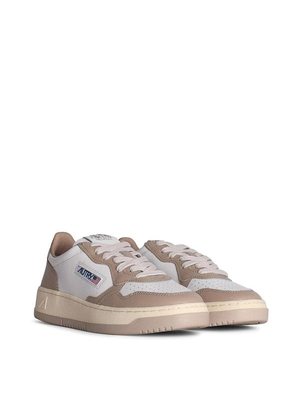 Sneakers In Pelle Bianca Da Medaglia