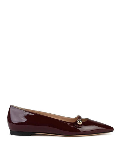 Ballerine Cleo In Pelle Lucida Bordeaux